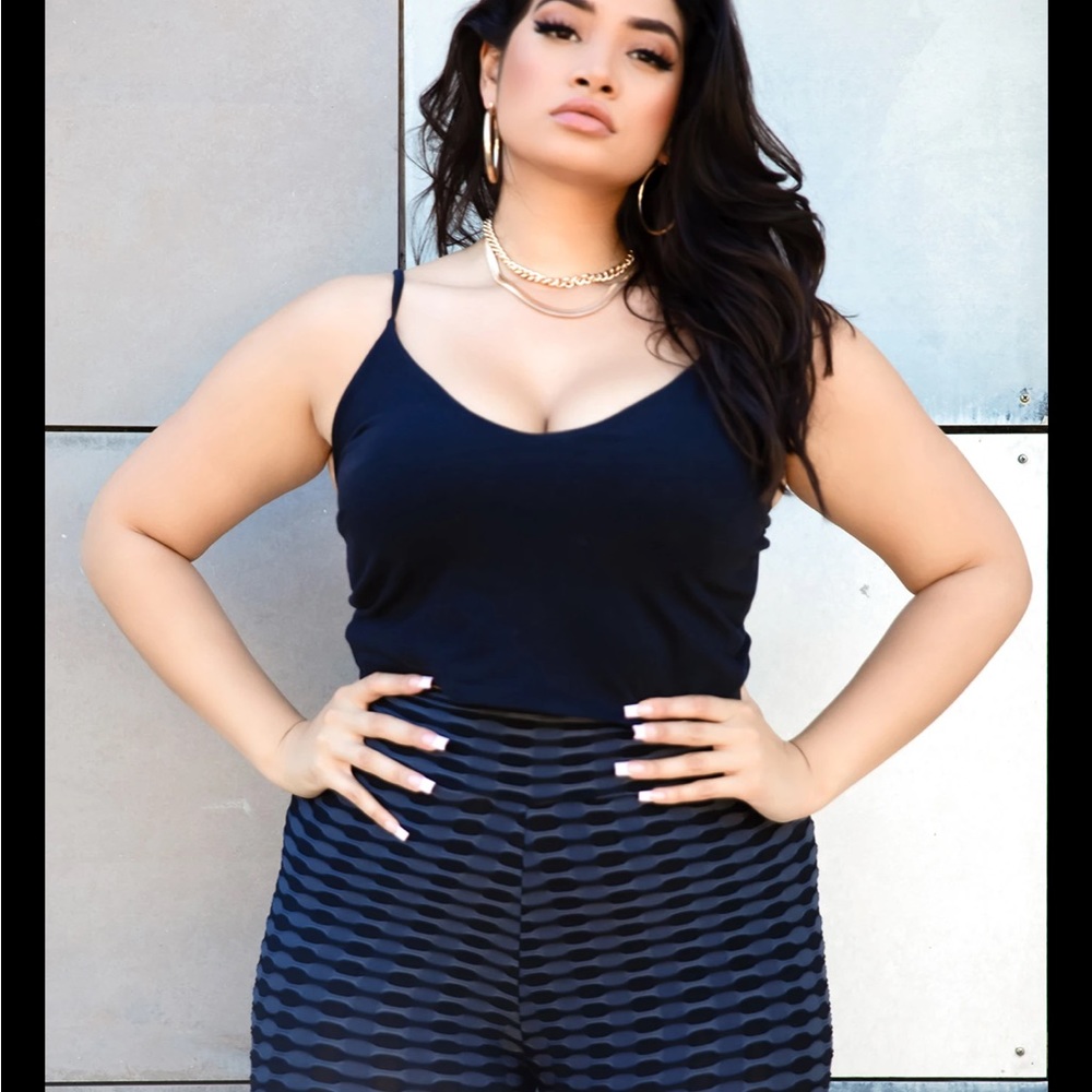 Cropped Cami Black Top